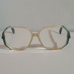 Vintage 1990s Silhouette  Frame Glasses with Teal and Black Accents